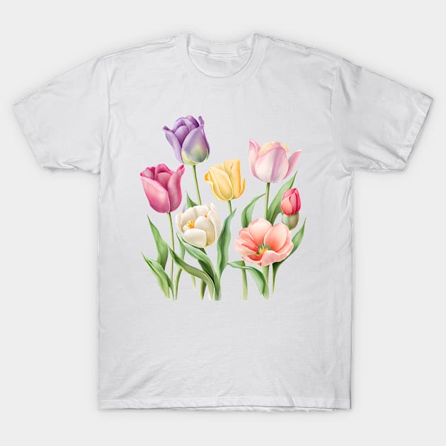 Tulips T-Shirt by DreamLoudArt